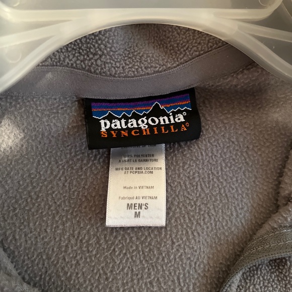 Mens Patagonia Synchilla quarter zip gray fleece medium - Picture 3 of 3